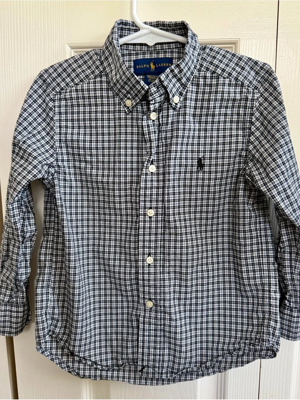 Polo by Ralph Lauren Boys'  Check Button-Down Shirt. 4T